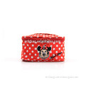 Personalized white dots print cute girls cosmetic bag for promotion